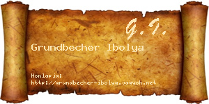 Grundbecher Ibolya névjegykártya